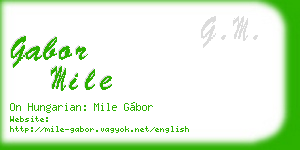 gabor mile business card